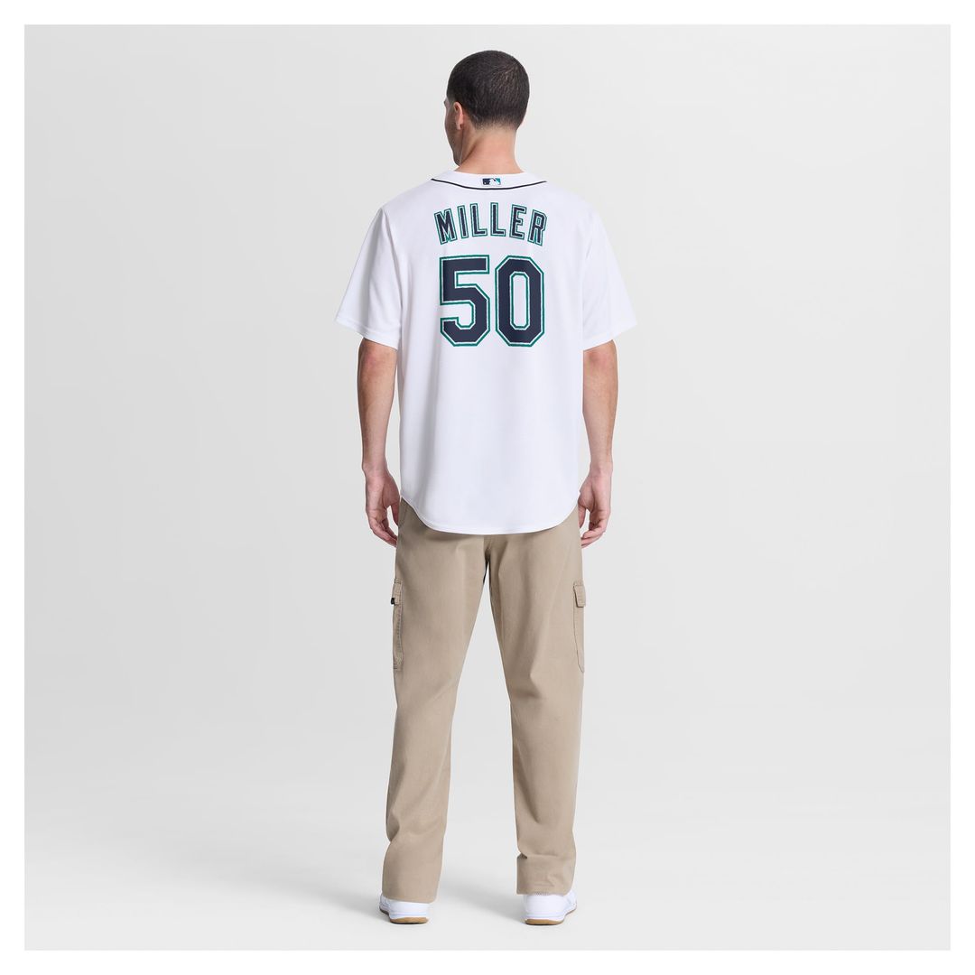 Men's Seattle Mariners Bryce Miller White Home Replica MLB Baseball Jersey - view 5