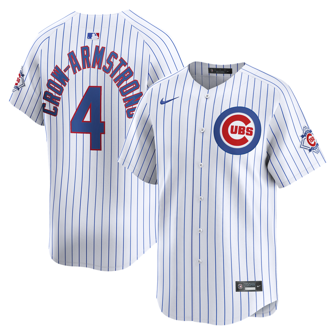 Men's Chicago Cubs Pete Crow-Armstrong White 150th Anniversary Limited MLB Baseball Jersey - view 1