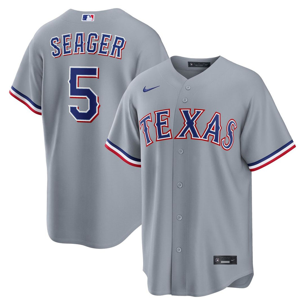 Men's Texas Rangers Corey Seager Gray Road Replica MLB Baseball Jersey - view 1