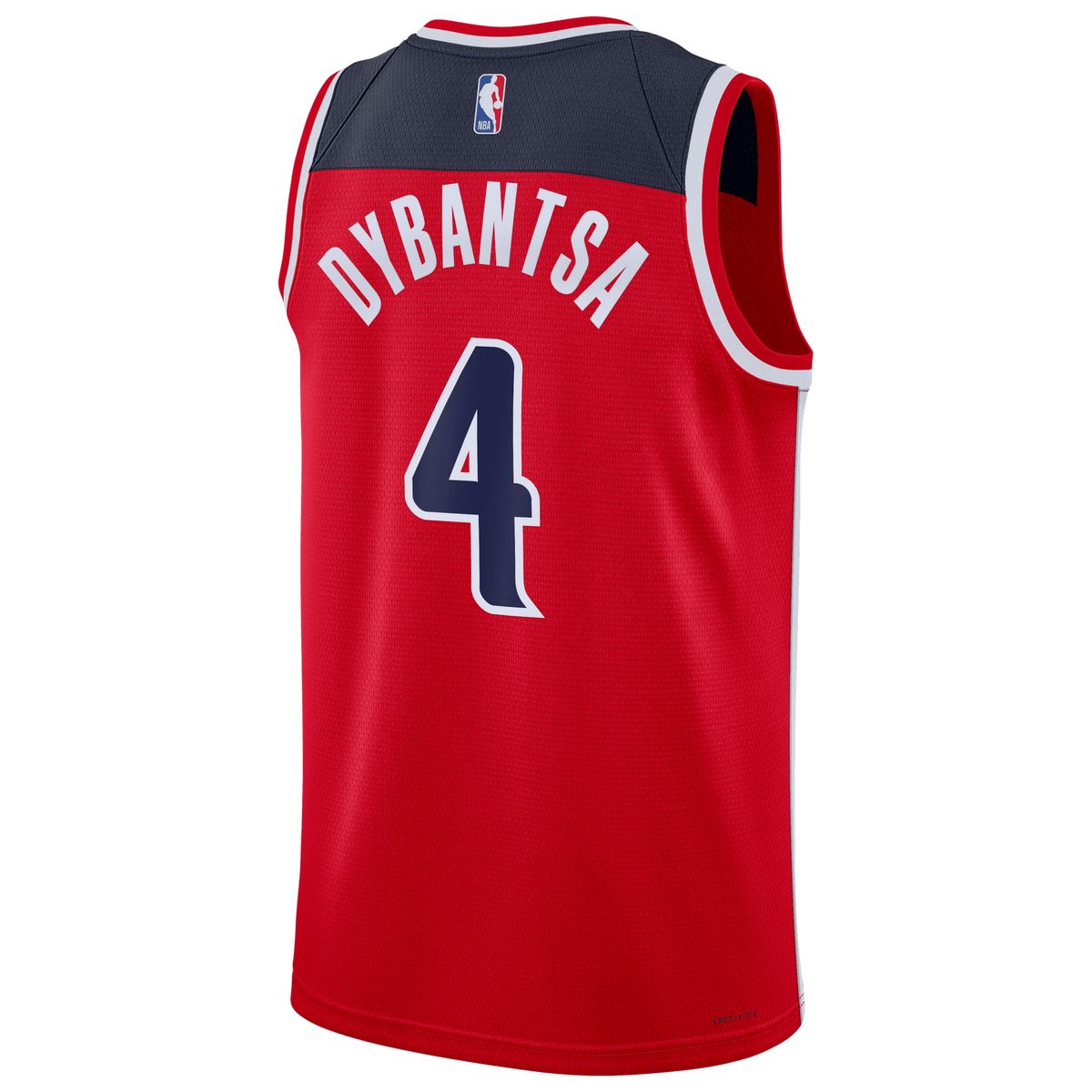 Unisex AJ Dybantsa Washington Wizards Icon Swingman NBA Basketball Jersey - Red - view 4