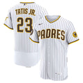 Men's San Diego Padres Fernando Tatis Jr. White Home Sponsor Patch MLB Baseball Jersey - view 4