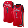 Unisex Zion Williamson New Orleans Pelicans Statement Edition Swingman NBA Basketball Jersey - Red - view 1