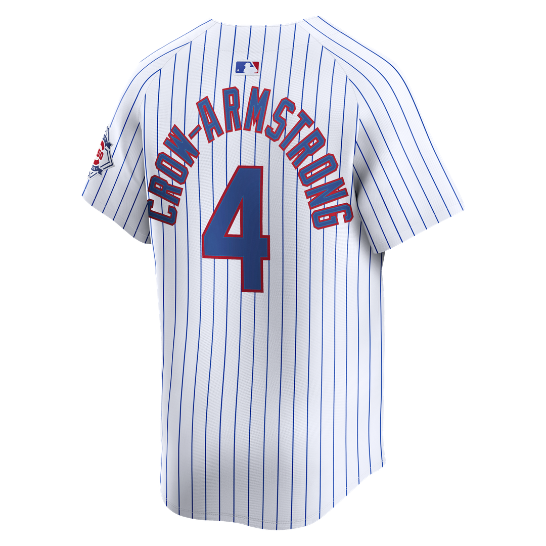Men's Chicago Cubs Pete Crow-Armstrong White 150th Anniversary Limited MLB Baseball Jersey - view 3