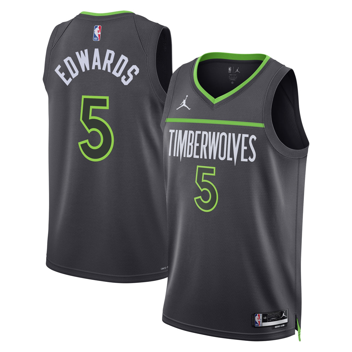 Unisex Anthony Edwards Minnesota Timberwolves Statement Edition Swingman NBA Basketball Jersey - Gray - view 1