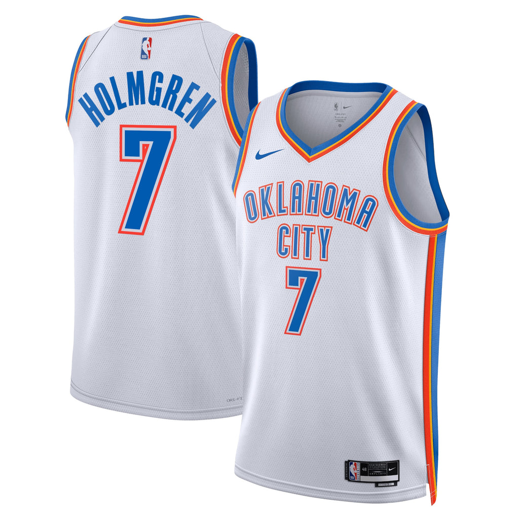Unisex Chet Holmgren Oklahoma City Thunder Association Edition Swingman NBA Basketball Jersey - White - view 1