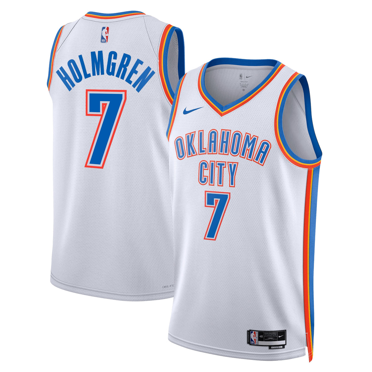 Unisex Chet Holmgren Oklahoma City Thunder Association Edition Swingman NBA Basketball Jersey - White - view 1