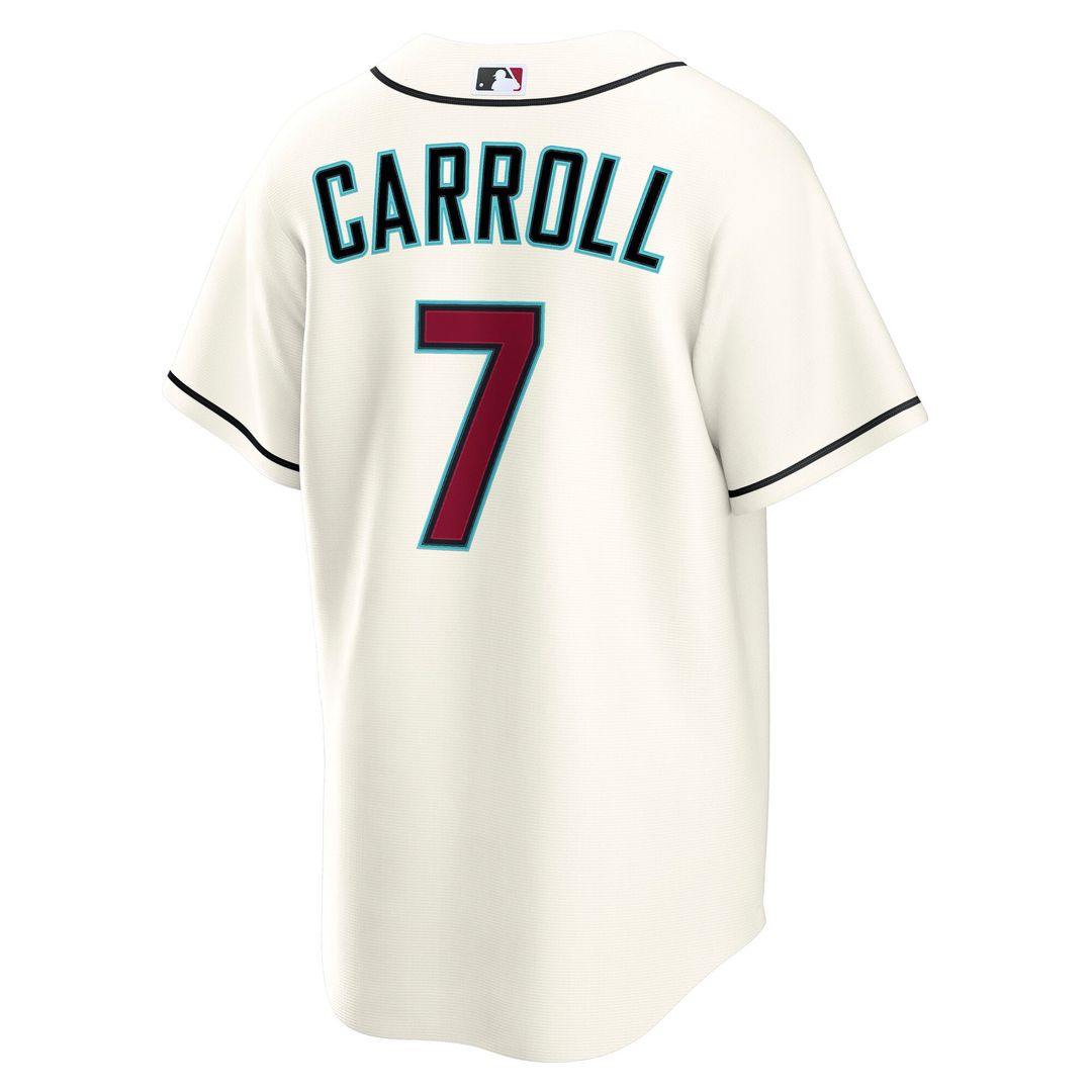 Men's Arizona Diamondbacks Corbin Carroll Cream Home Replica MLB Baseball Jersey - view 3