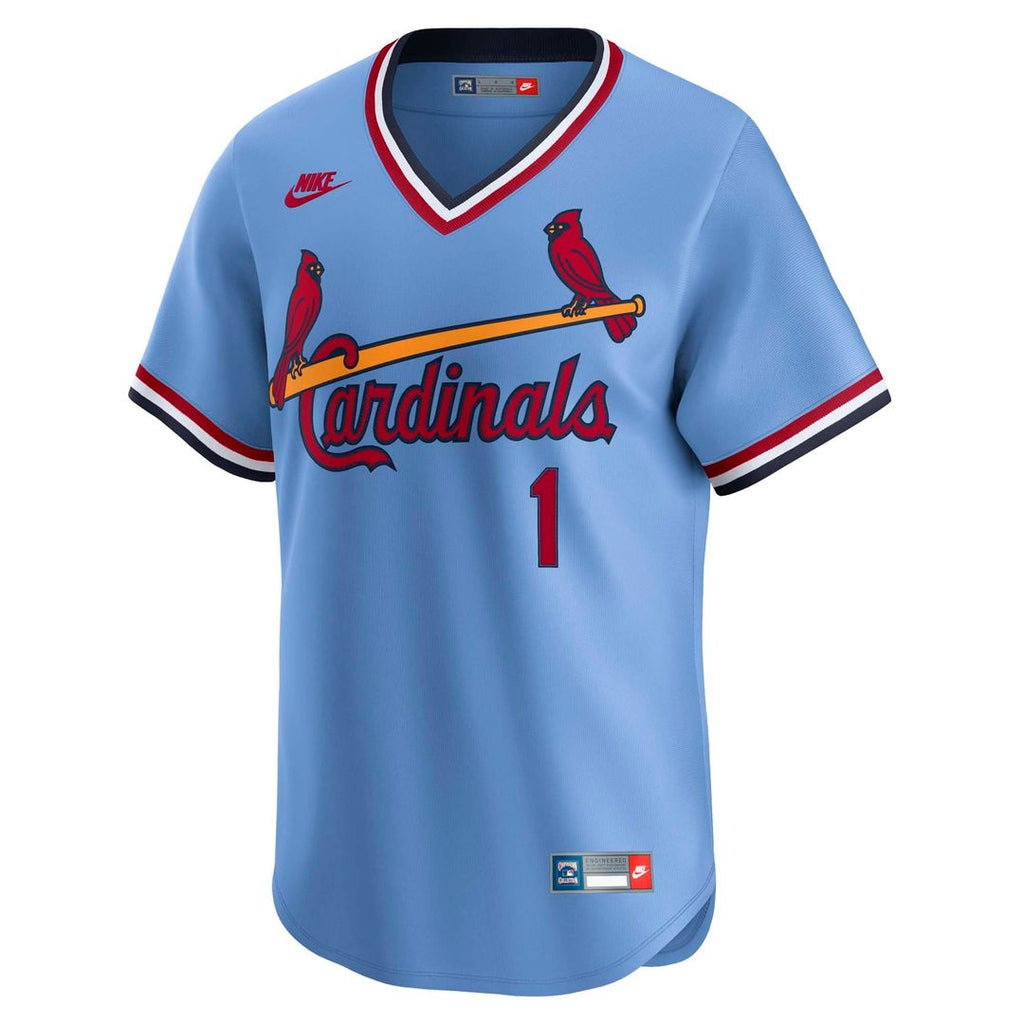 Men's St. Louis Cardinals Ozzie Smith Blue Throwback Cooperstown Collection Limited MLB Baseball Jersey - view 5