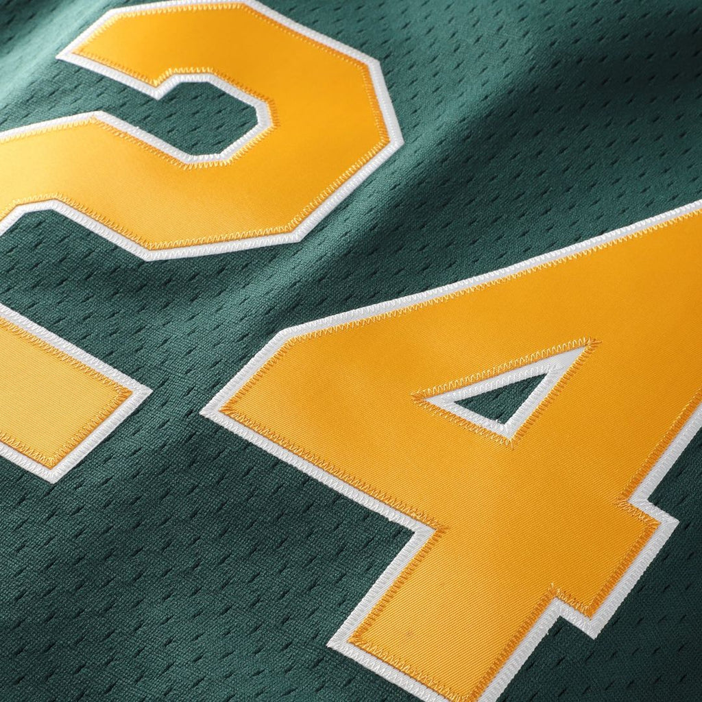 Men's Athletics Rickey Henderson Green Batting Practice MLB Baseball Jersey - view 5