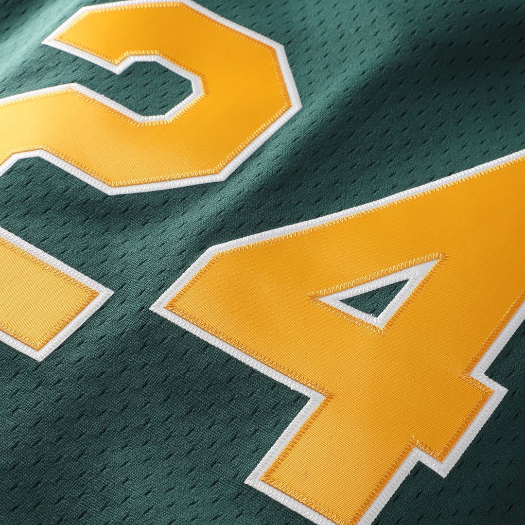 Men's Athletics Rickey Henderson Green Batting Practice MLB Baseball Jersey - view 5