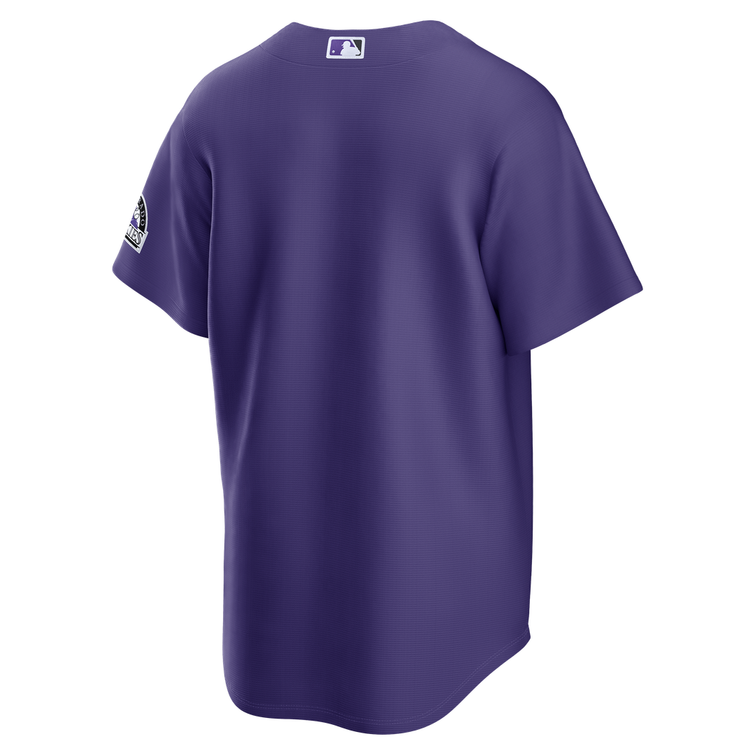Men's Colorado Rockies Purple Alternate Stadium MLB Baseball Jersey - view 3