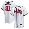 Men's Atlanta Braves Greg Maddux White Home Retired Player Replica MLB Baseball Jersey - view 1