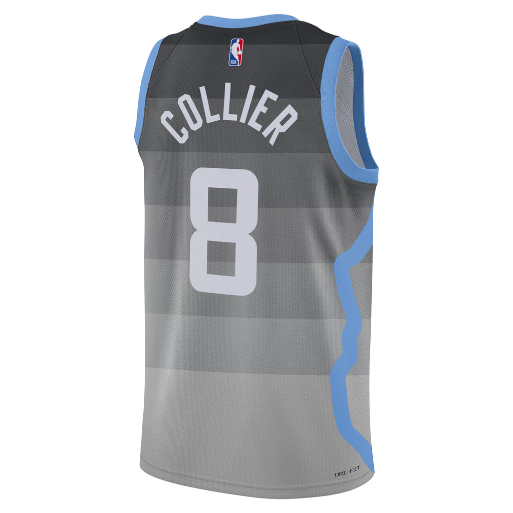 Unisex Isaiah Collier Utah Jazz 2025/26 City Edition Swingman NBA Basketball Jersey - Gray - view 4