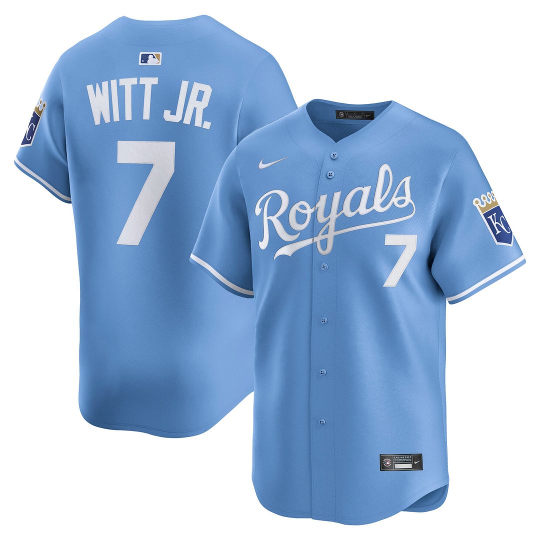 Men's Kansas City Royals Bobby Witt Jr. Light Blue Alternate Limited MLB Baseball Jersey - view 4