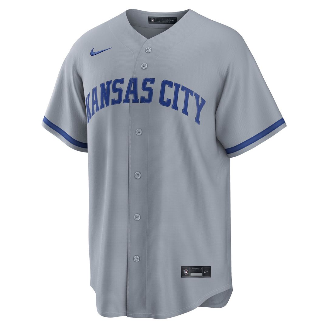 Men's Kansas City Royals Bobby Witt Jr. Gray Road Replica MLB Baseball Jersey - view 2
