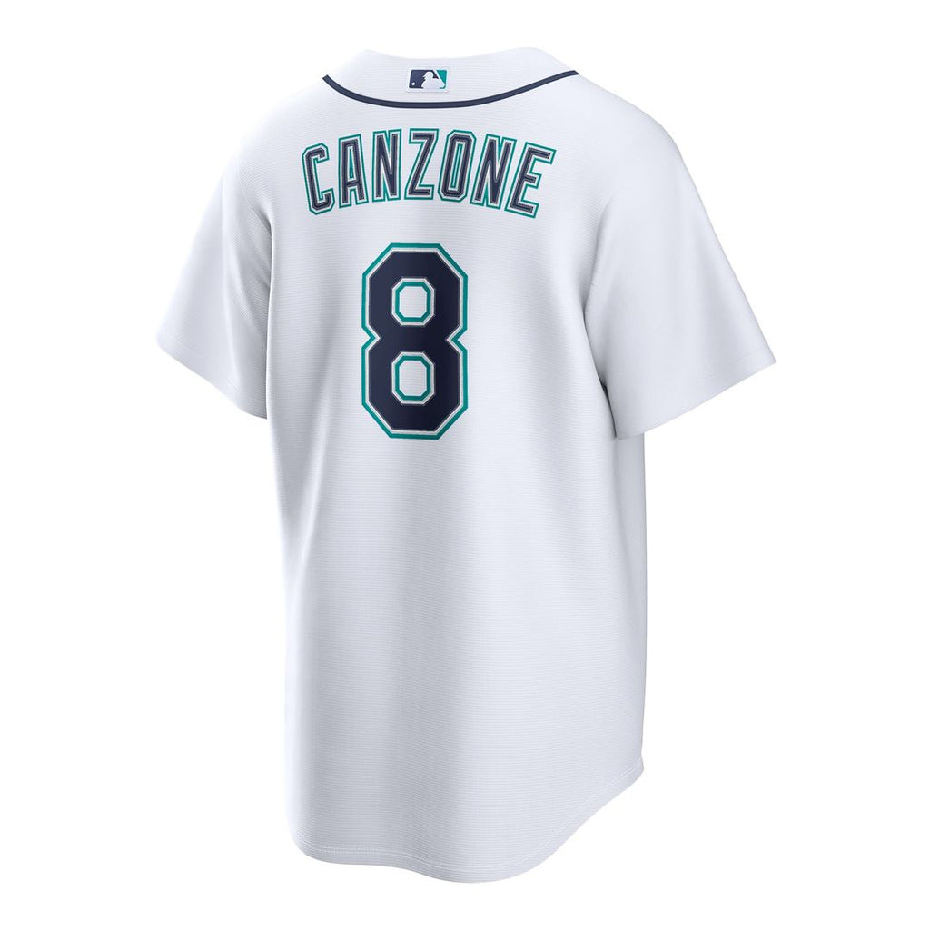 Men's Seattle Mariners Dominic Canzone White Home Replica MLB Baseball Jersey - view 3