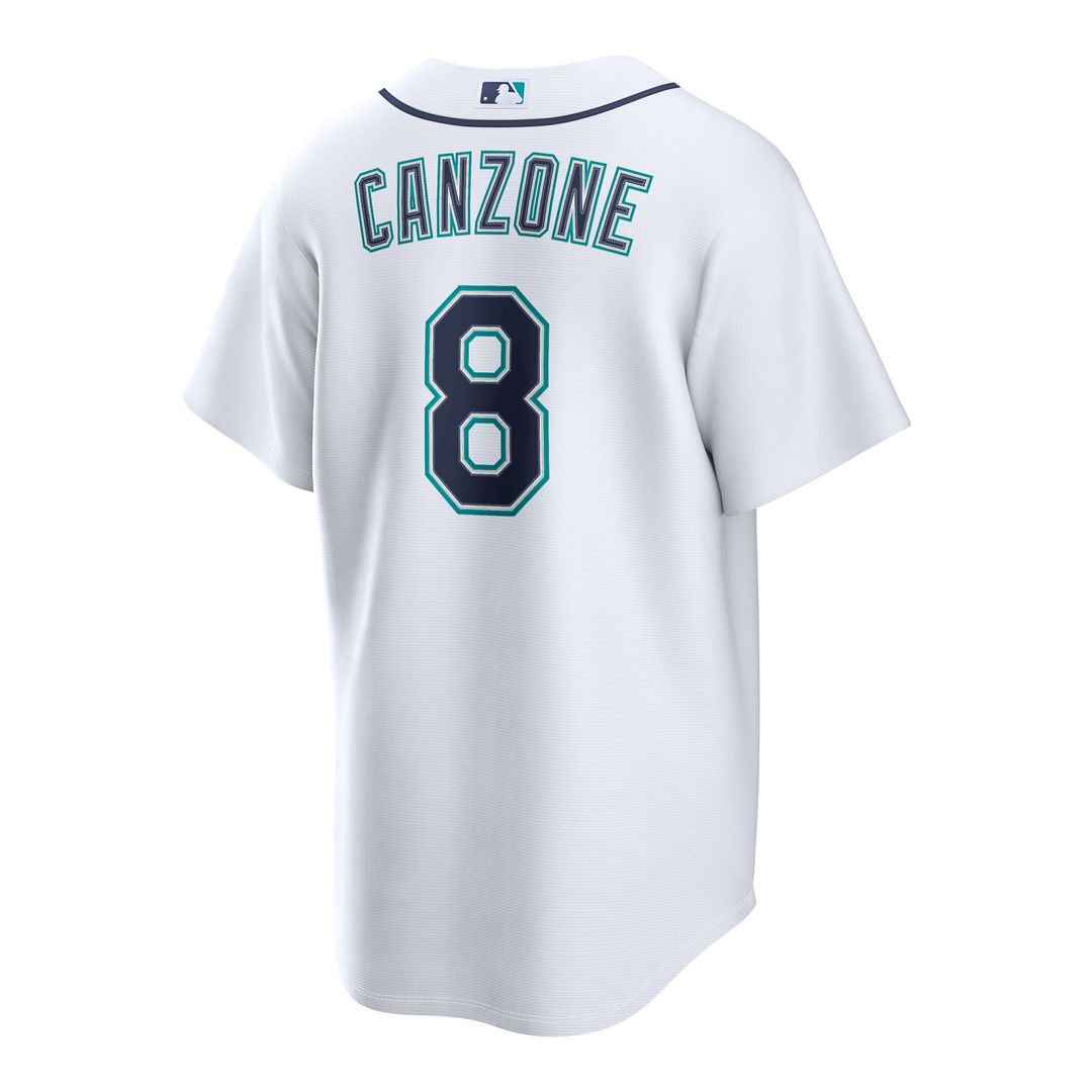 Men's Seattle Mariners Dominic Canzone White Home Replica MLB Baseball Jersey - view 3