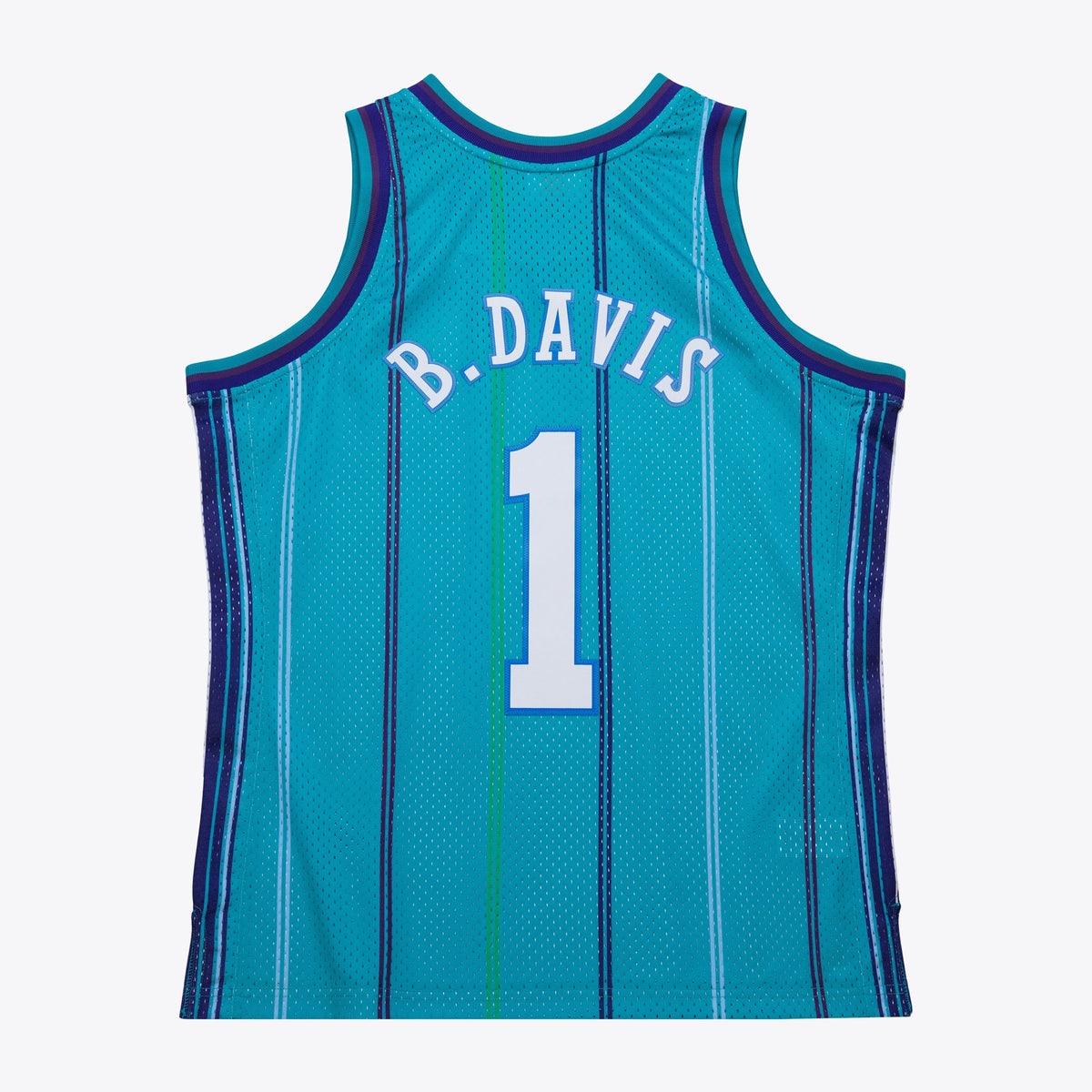 Men's Charlotte Hornets Baron Davis 1999 Swingman Road NBA Basketball Jersey - Teal - view 4
