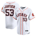 Men's Houston Astros Cristian Javier White Home Limited MLB Baseball Jersey - view 1