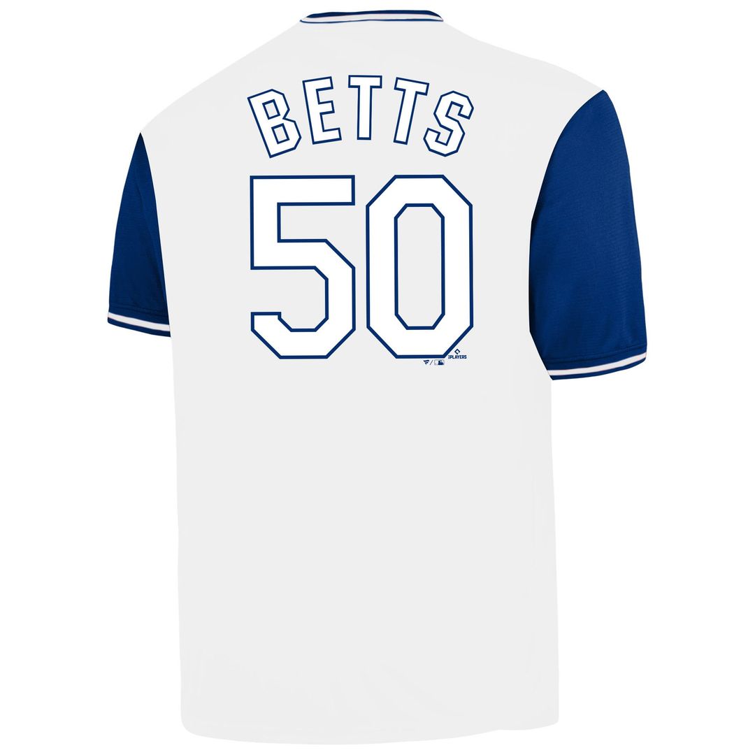 Men's Los Angeles Dodgers Mookie Betts White Big & Tall Name & Number MLB Baseball Jersey - view 3