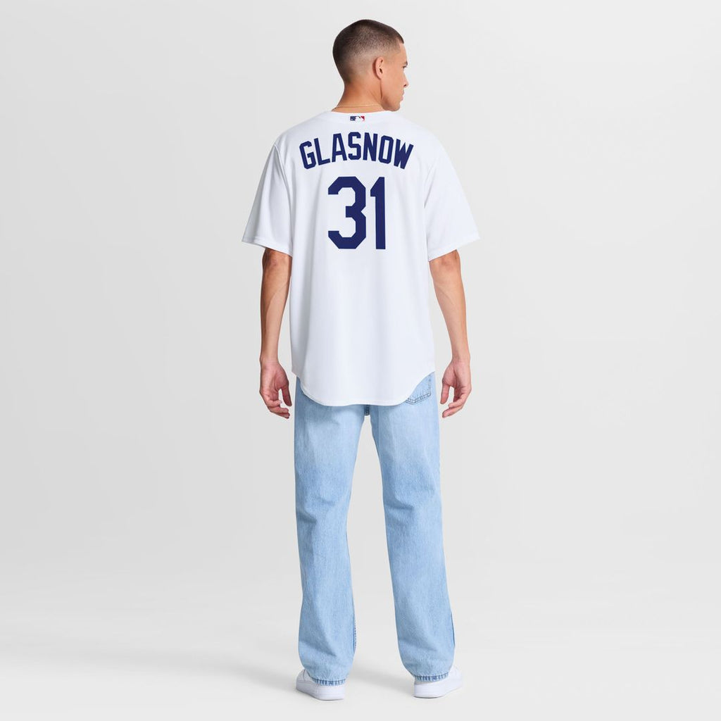 Men's Los Angeles Dodgers Tyler Glasnow White Home Replica MLB Baseball Jersey - view 3