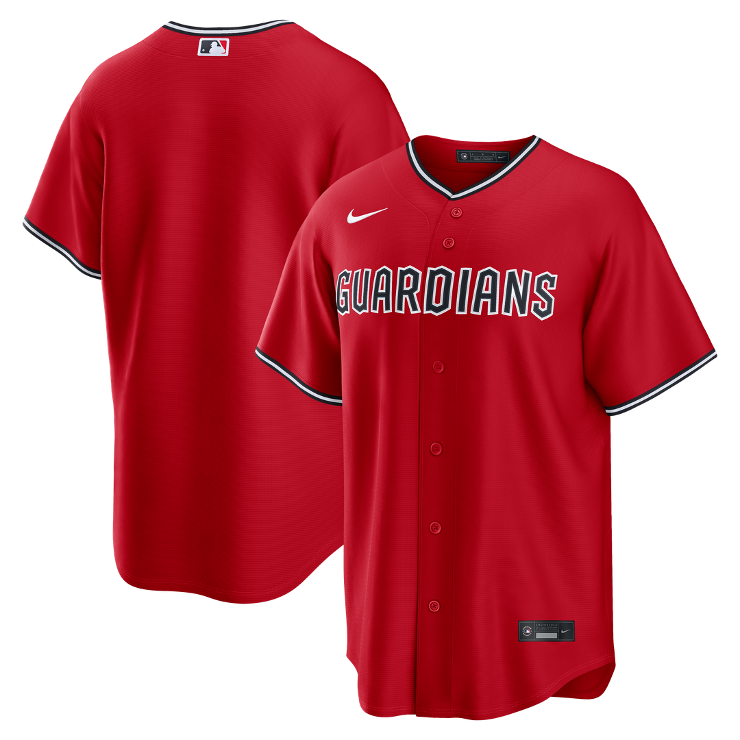 Men's Cleveland Guardians Red Alternate Replica MLB Baseball Jersey - view 1