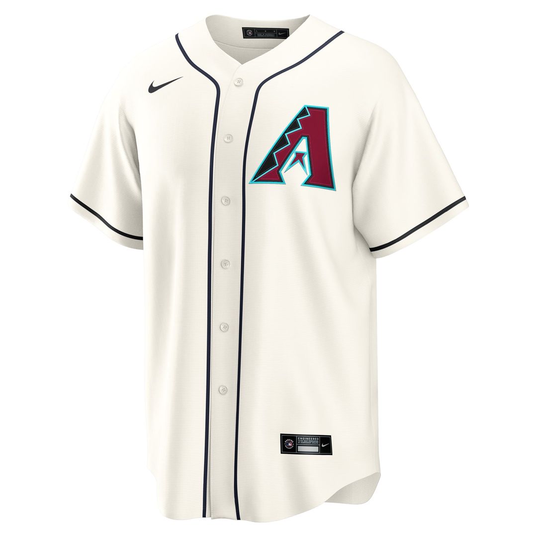 Men's Arizona Diamondbacks Cream Home Replica MLB Baseball Jersey - view 2