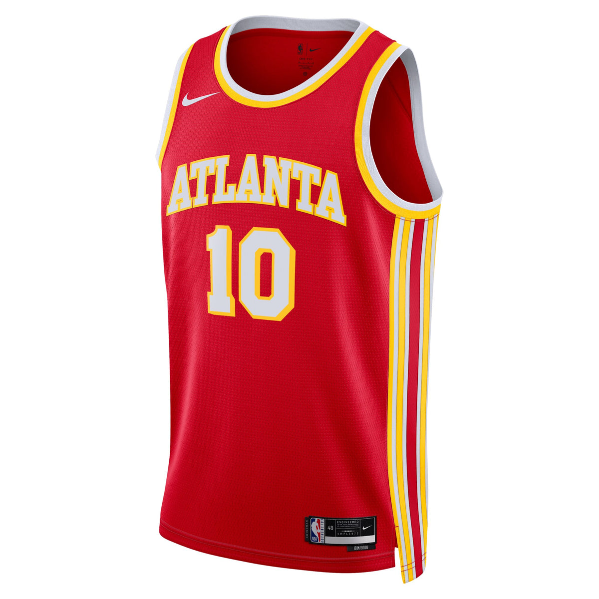 Unisex Zaccharie Risacher Atlanta Hawks Icon Swingman NBA Basketball Jersey - Red - view 3