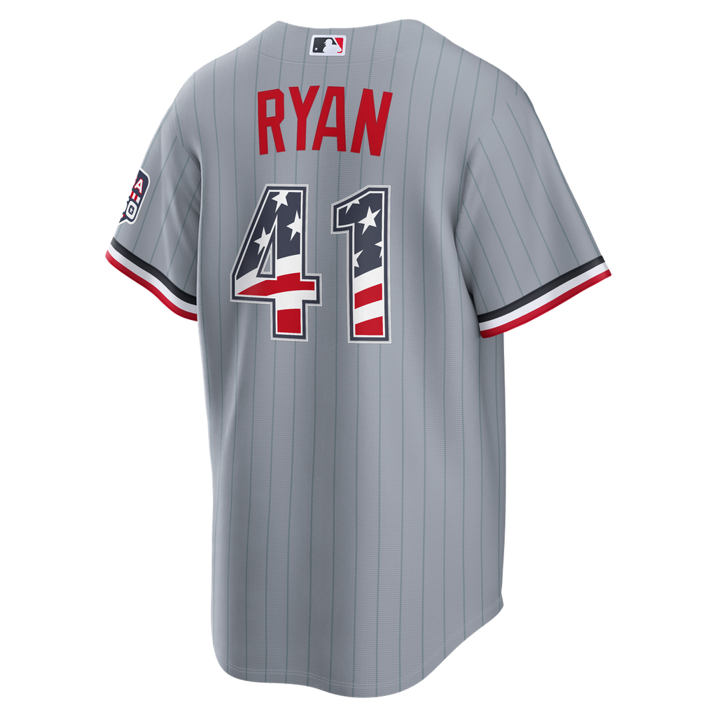 Men's Fourth of July Men's Minnesota Twins Joe Ryan Gray USA 250 Stadium MLB Baseball Jersey - view 3
