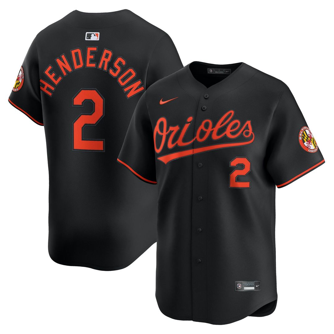 Men's Baltimore Orioles Gunnar Henderson White Home Limited MLB Baseball Jersey - view 23