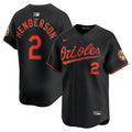 Men's Baltimore Orioles Gunnar Henderson Black Alternate Limited MLB Baseball Jersey - view 13