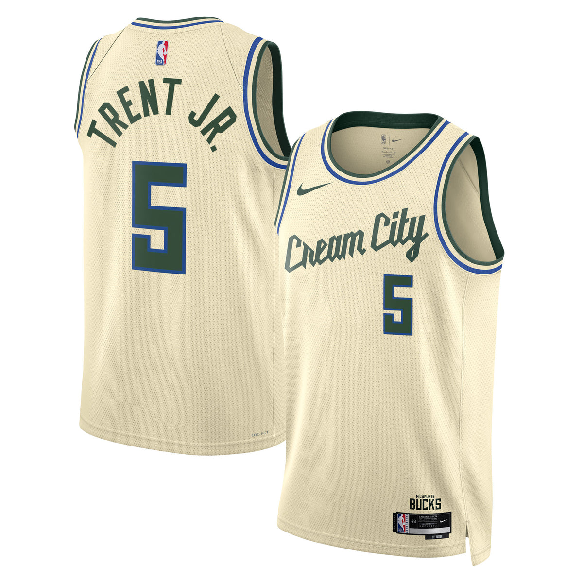 Unisex Gary Trent Jr. Milwaukee Bucks 2025/26 City Edition Swingman NBA Basketball Jersey - Cream - view 2