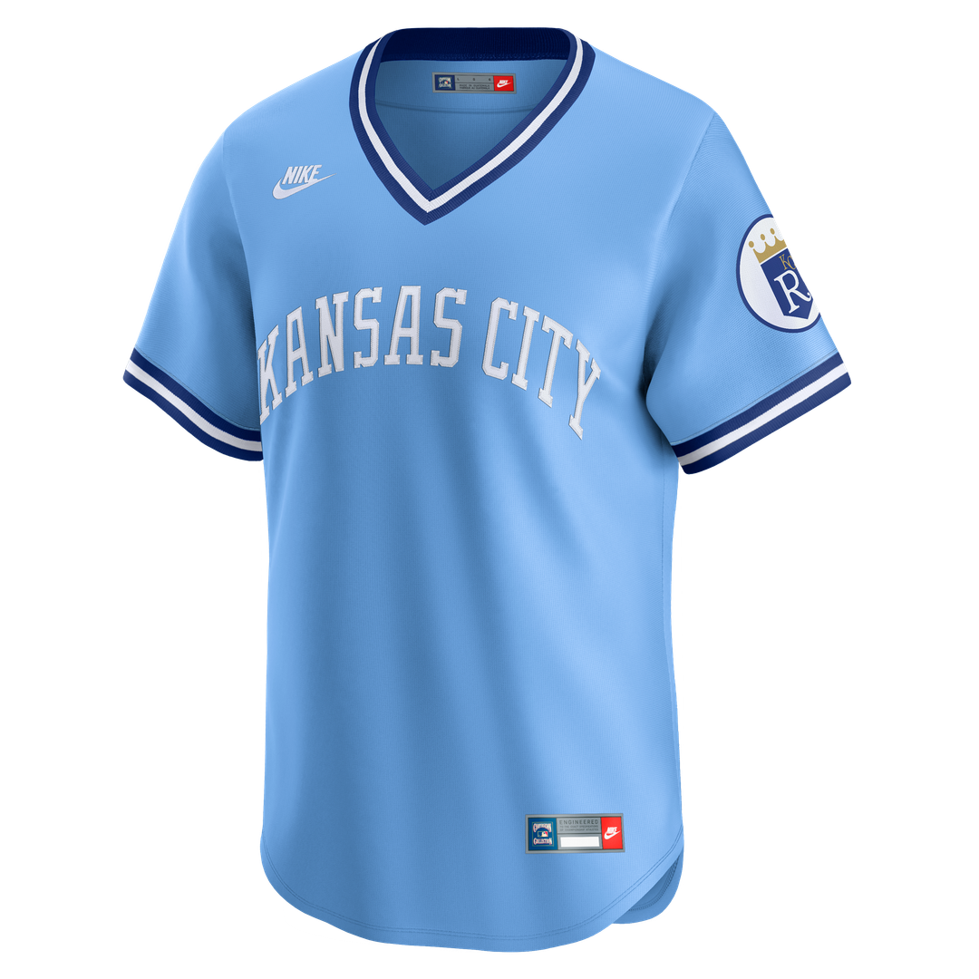Men's Kansas City Royals Bo Jackson Light Blue Throwback Cooperstown Collection Limited MLB Baseball Jersey - view 3