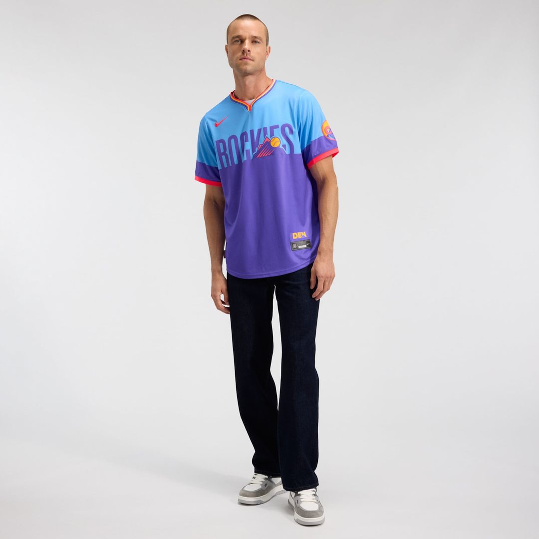 Men's Colorado Rockies Purple/Light Blue 2025 City Connect Limited MLB Baseball Jersey - view 4