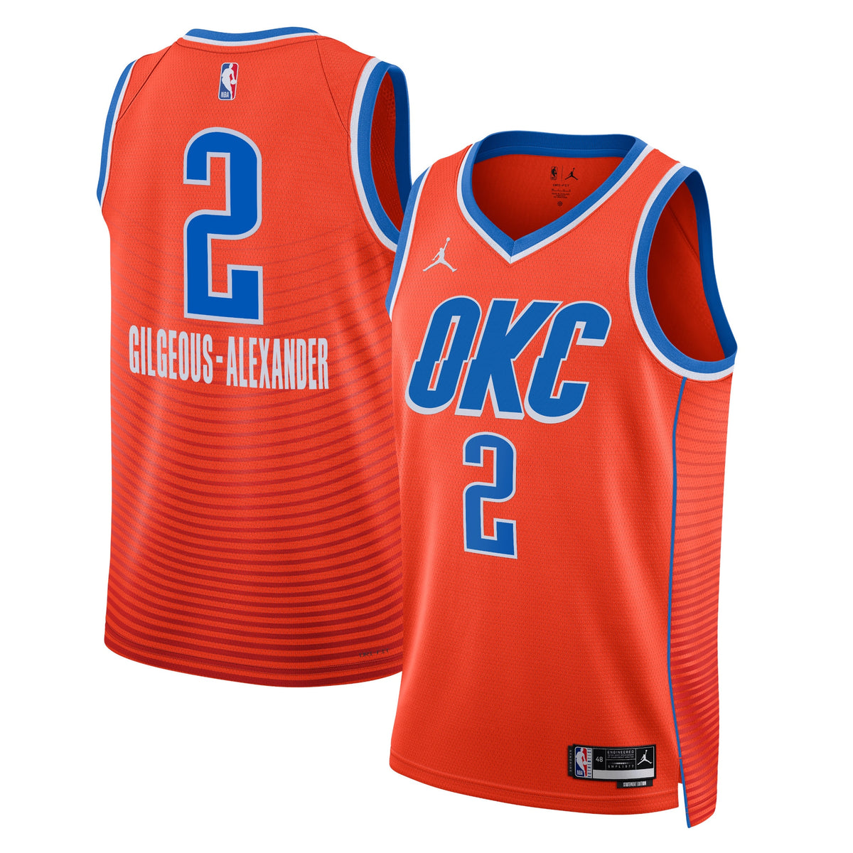 Unisex Shai Gilgeous-Alexander Oklahoma City Thunder Statement Edition Swingman NBA Basketball Jersey - Orange - view 1
