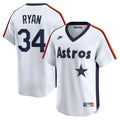 Men's Houston Astros Nolan Ryan White Throwback Cooperstown Collection Limited MLB Baseball Jersey - view 1