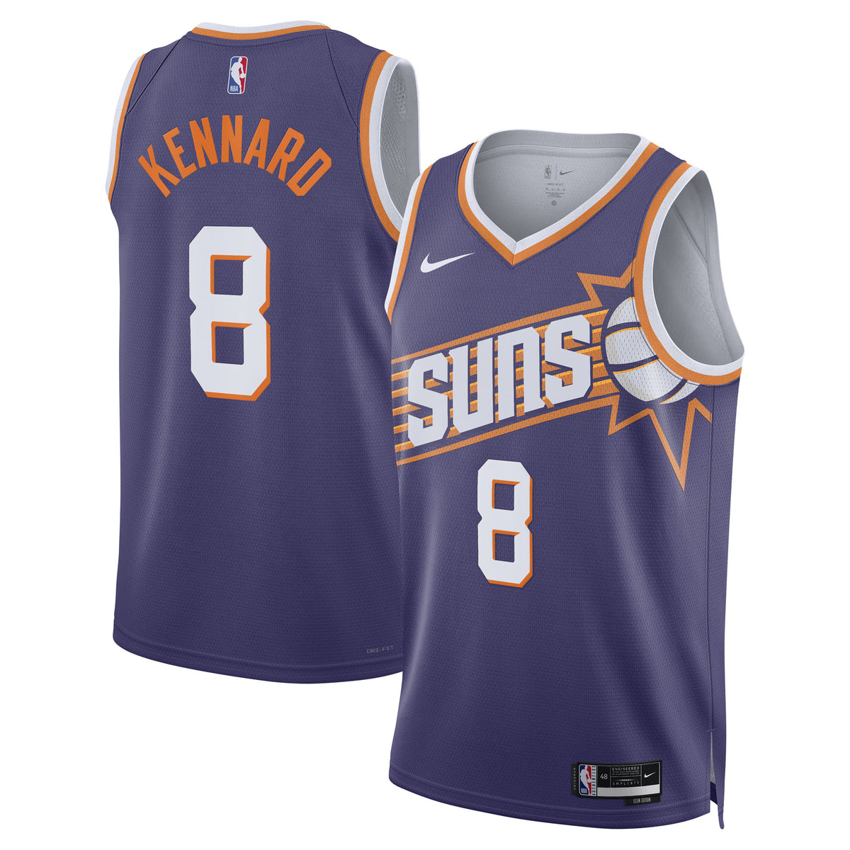 Unisex Luke Kennard Phoenix Suns Icon Edition Swingman NBA Basketball Jersey - Purple - view 1
