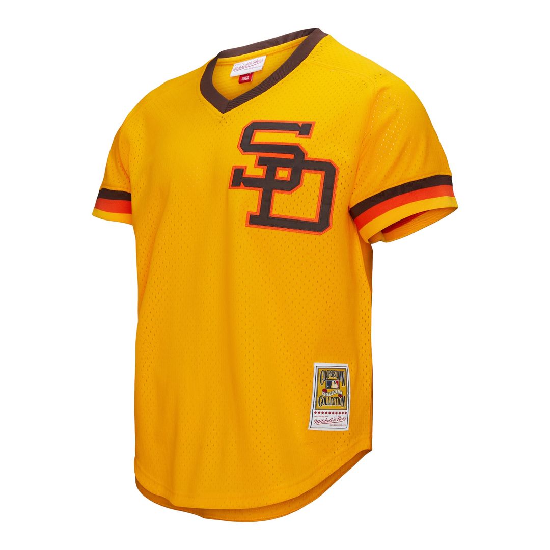Men's San Diego Padres Tony Gwynn Gold Big & Tall Cooperstown Mesh Batting Practice MLB Baseball Jersey - view 4