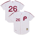 Men's Philadelphia Phillies Chase Utley White 2003 Cooperstown Collection MLB Baseball Jersey - view 1