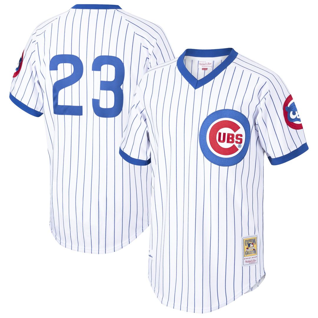 Men's Chicago Cubs Ryne Sandberg White Cooperstown Collection 1987 MLB Baseball Jersey - view 1