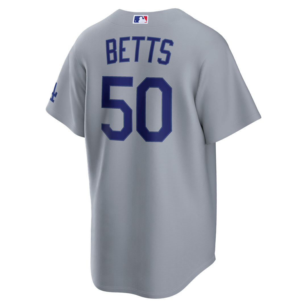 Men's Los Angeles Dodgers Mookie Betts Gray Stadium MLB Baseball Jersey - view 6