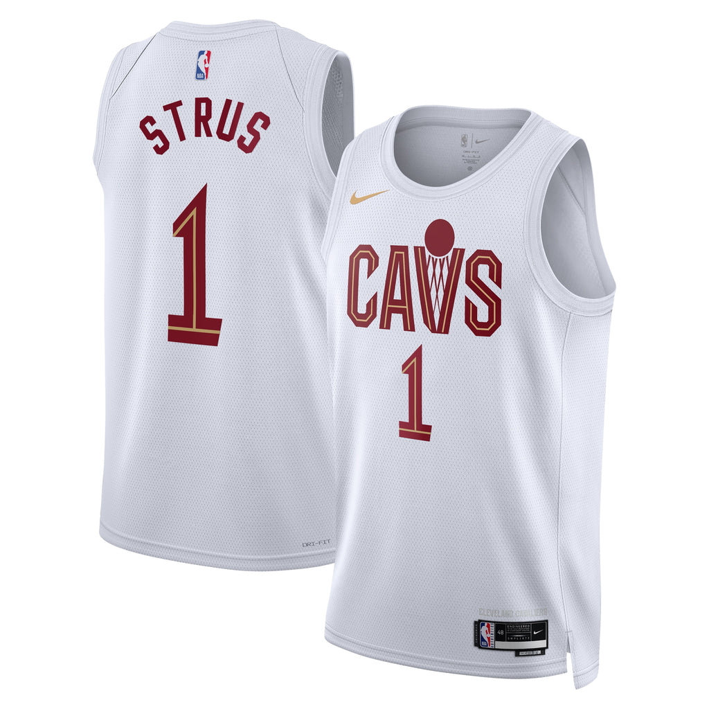 Unisex Max Strus Cleveland Cavaliers Association Edition Swingman NBA Basketball Jersey - White - view 1