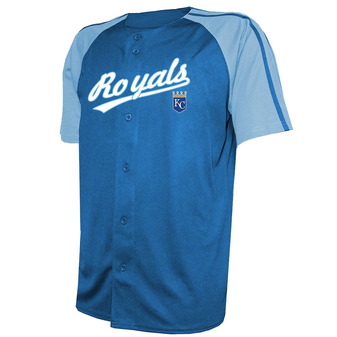 Men's Kansas City Royals Royal Team Raglan MLB Baseball Jersey - view 2