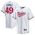 Men's Minnesota Twins Pablo López White Home Replica MLB Baseball Jersey - view 1