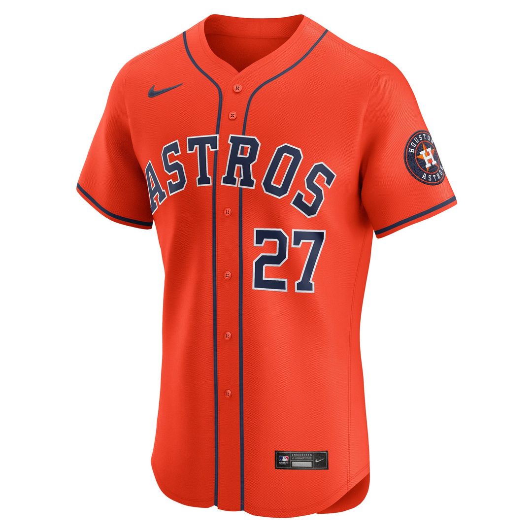 Men's Houston Astros Jose Altuve Navy Alternate 2 Elite MLB Baseball Jersey - view 8