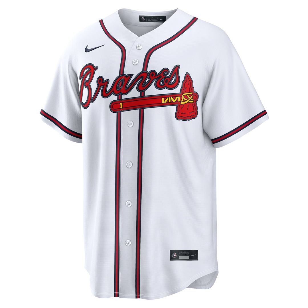 Men's Atlanta Braves Austin Riley White Home Replica MLB Baseball Jersey - view 2