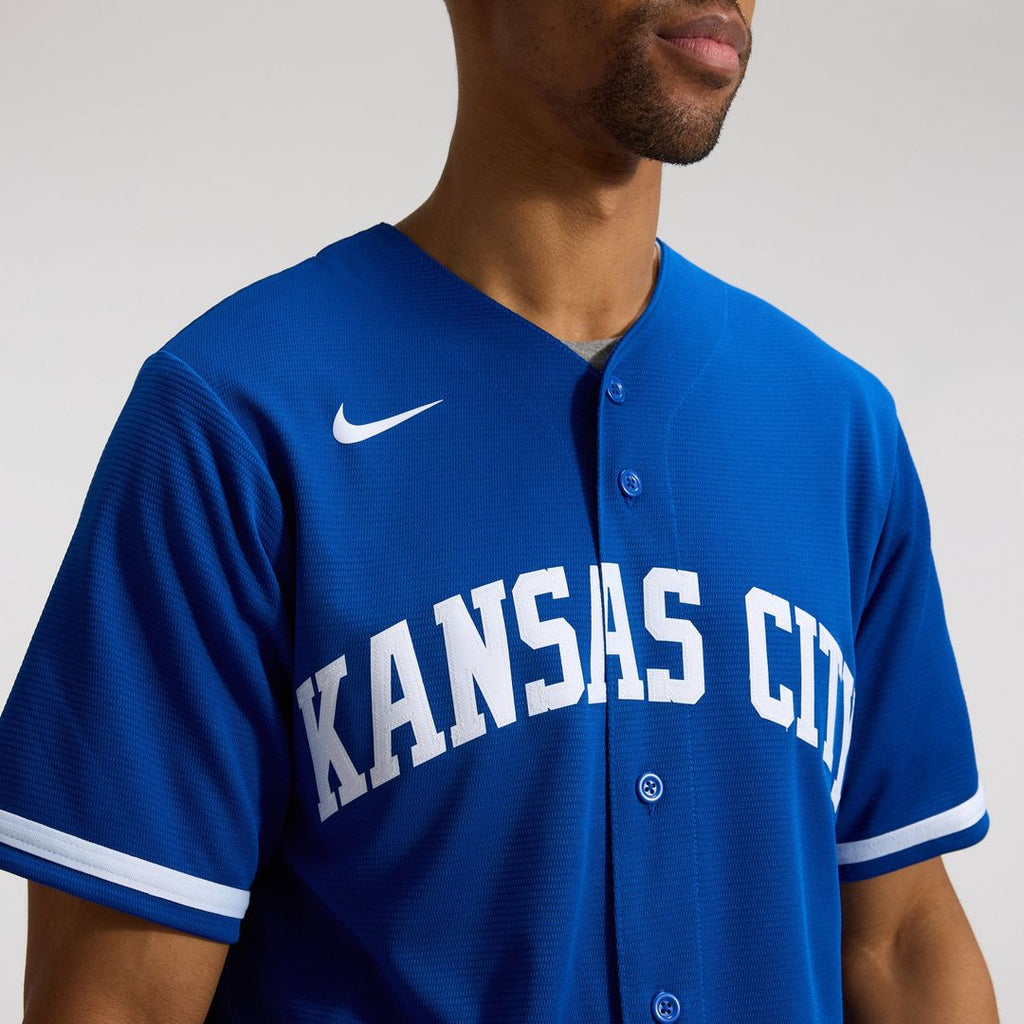 Men's Kansas City Royals Royal Alternate Replica MLB Baseball Jersey - view 17