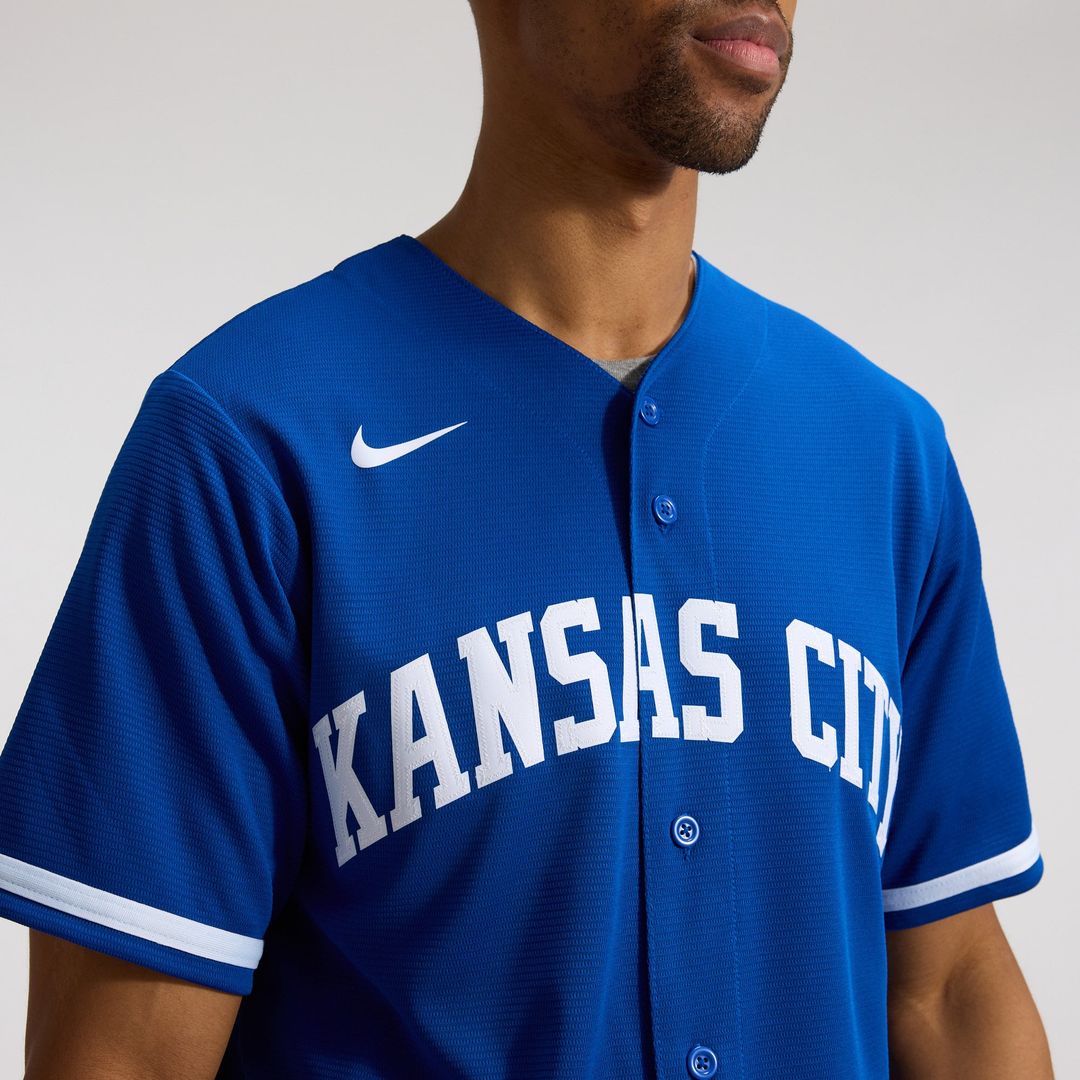 Men's Kansas City Royals Royal Alternate Replica MLB Baseball Jersey - view 17