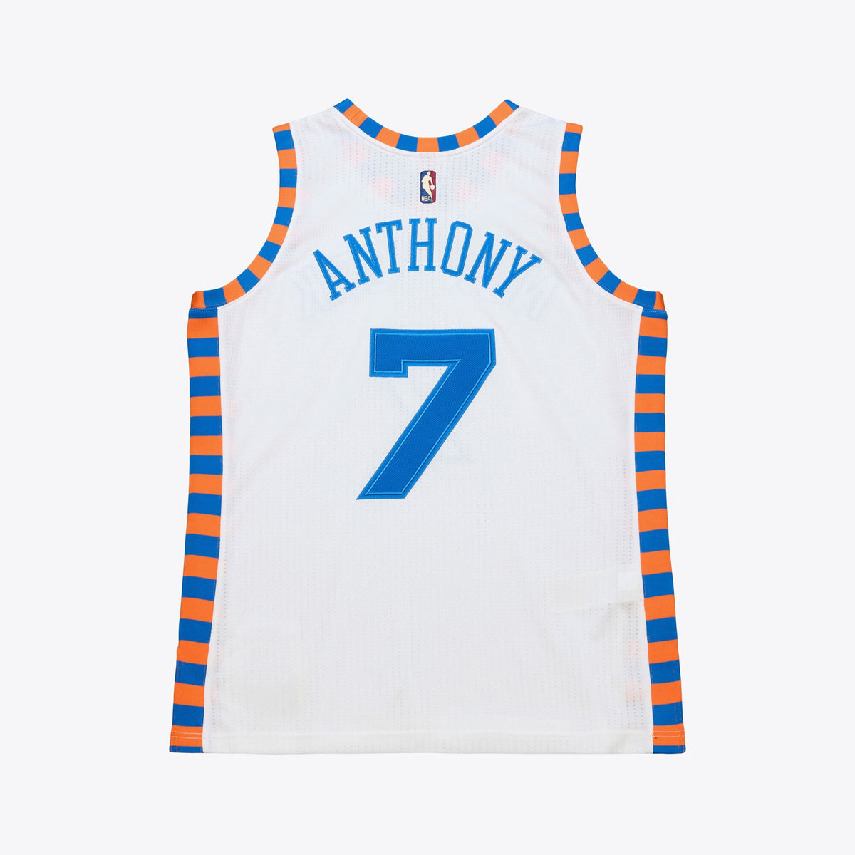 Men's Carmelo Anthony White New York Knicks 2015-16 Hardwood Classics NBA Basketball Jersey - view 3