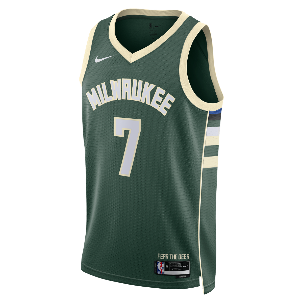 Unisex Kevin Porter Jr. Milwaukee Bucks Icon Edition Swingman NBA Basketball Jersey - Hunter Green - view 3